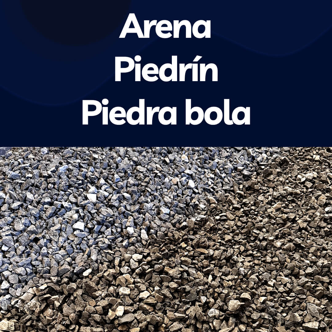 Material de construcción como arena, piedrín y piedra bola disponible en Morales Izabal